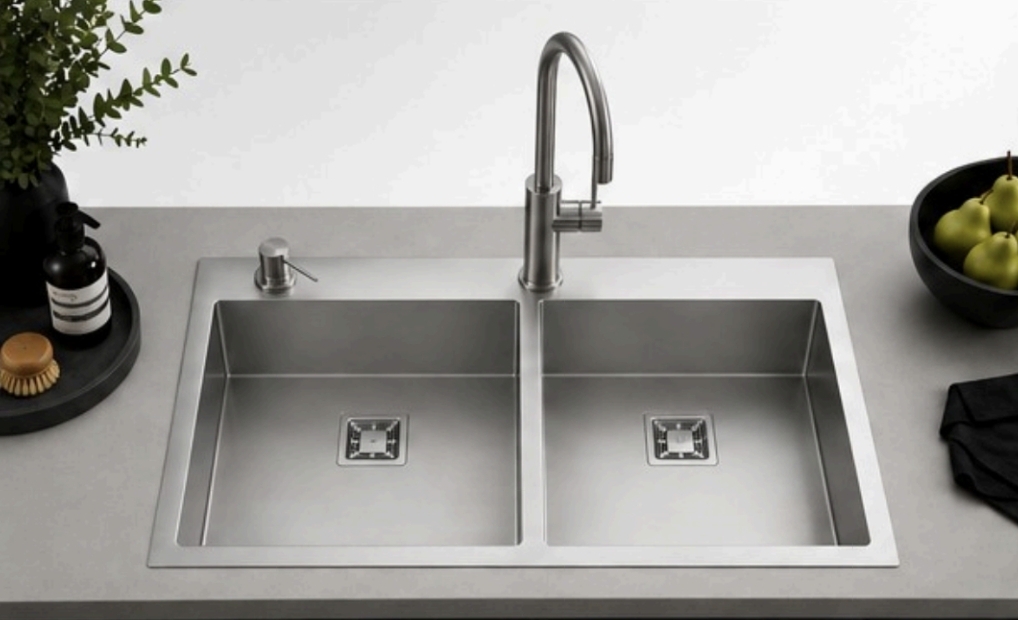 سینک دست ساز مکنزی دو لگن  فلت مدل -MB902F