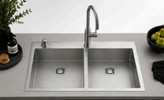 سینک دست ساز مکنزی دو لگن فلت مدل -MB902F